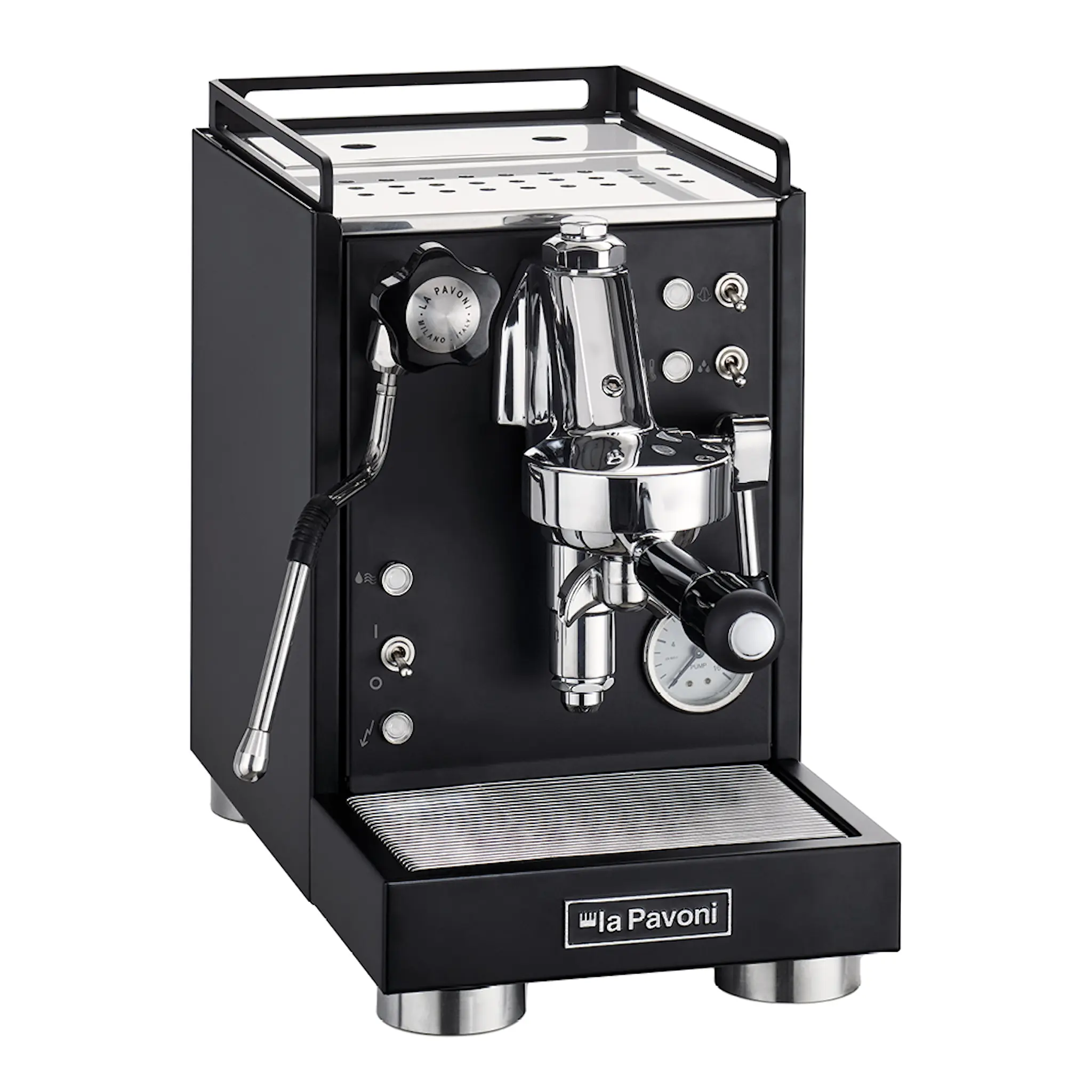 La Pavoni Mini Cellini Nera Semiproffessionell Manuell Kaffemaskin Svart
