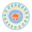 Bliss tallrik flat 22 cm krabba multi