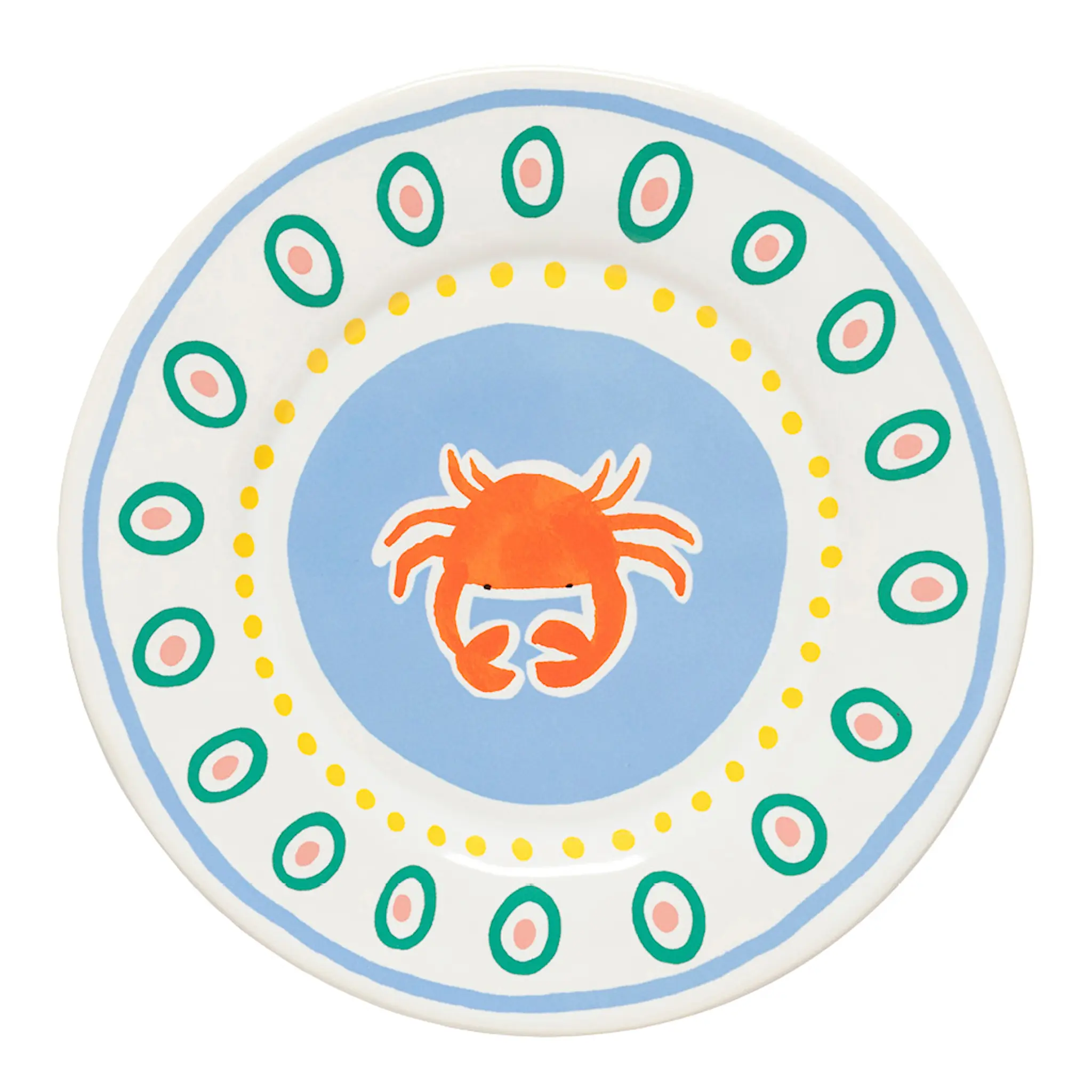 Costa Nova Bliss tallrik flat 22 cm krabba multi