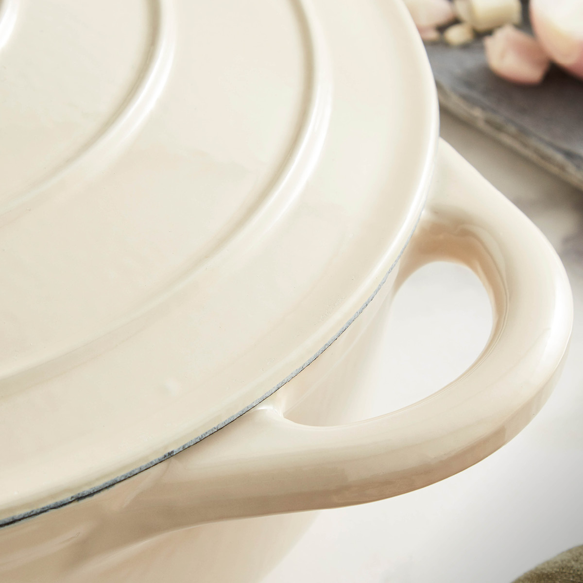 Barbary&Oak Gjutjärnsgryta låg 28 cm 2,5 L Creme