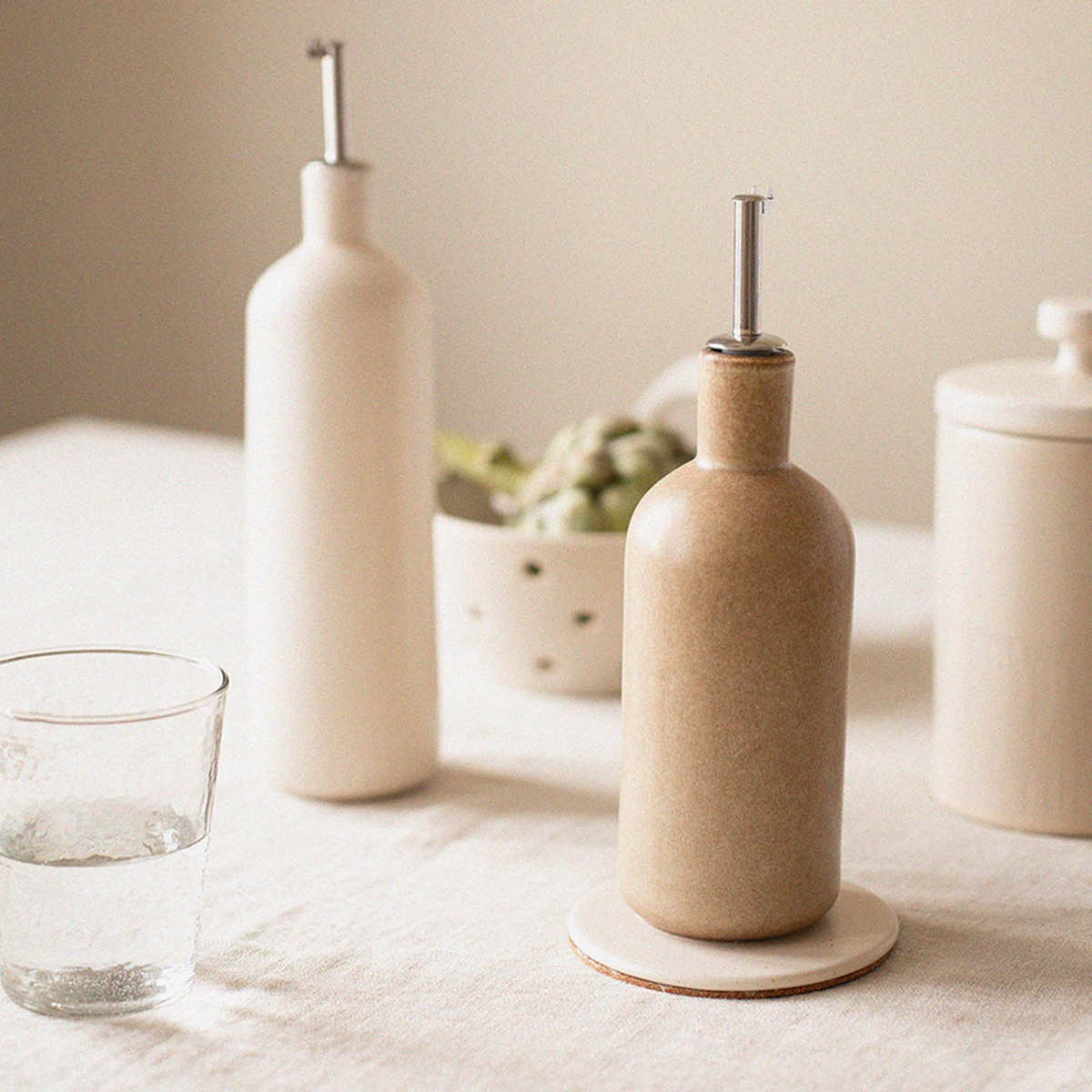 Tell Me More Palermo glasunderlägg 11 cm cream