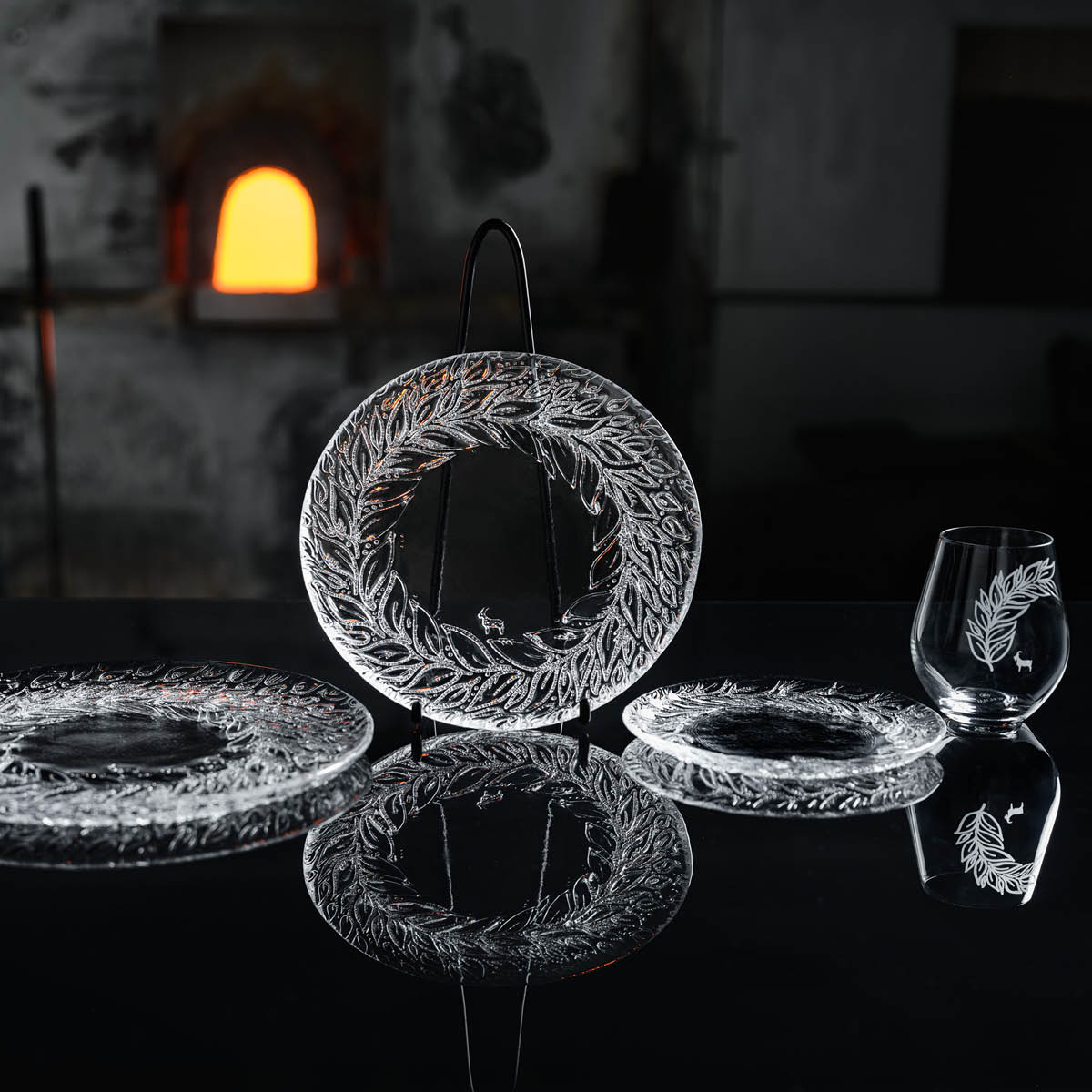 Magnor Goat tallerken i glass 24 cm klar