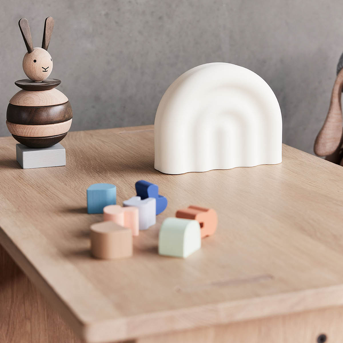 OYOY Rainbow nattlampa 18 cm offwhite