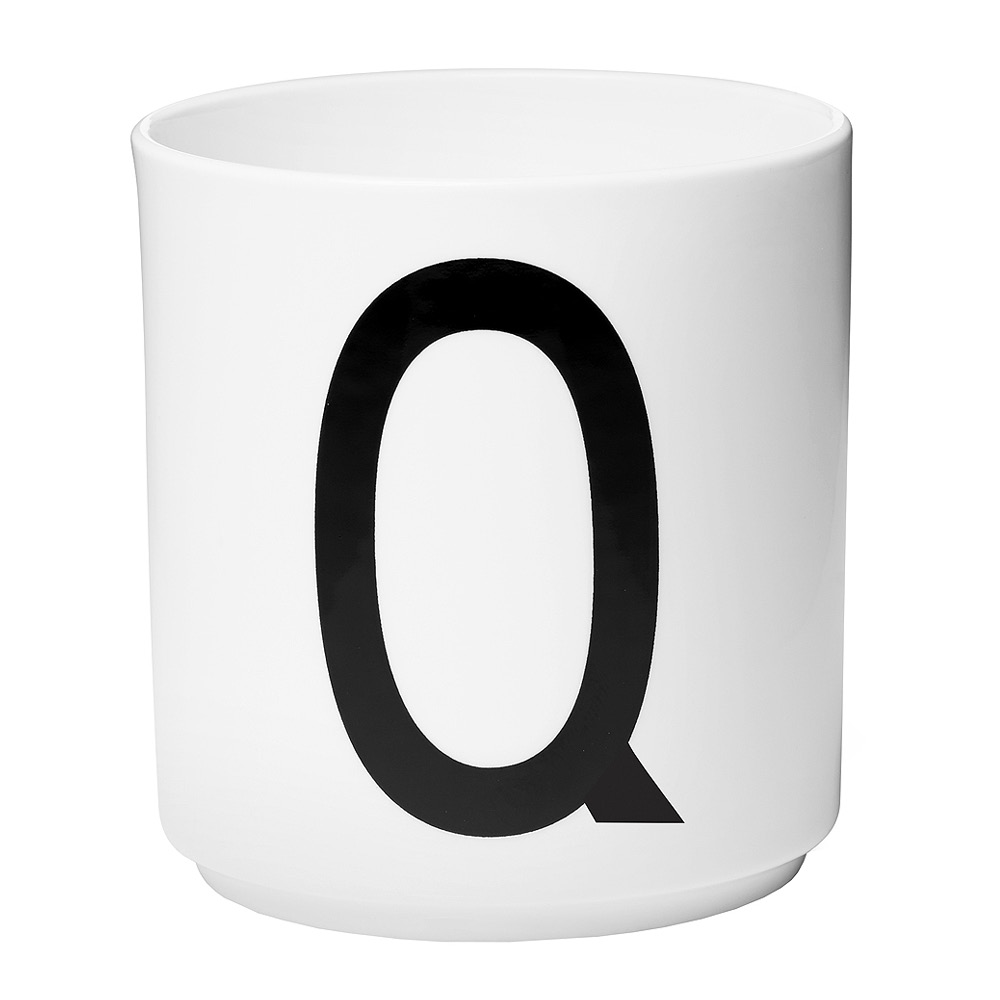 Design Letters Mugg Q Vit