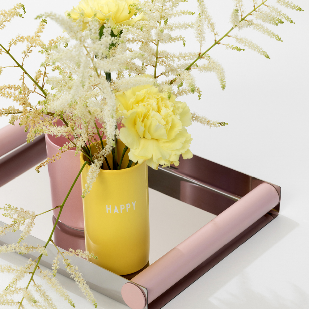 Design Letters Favourite vase HAPPY 11 cm yellow