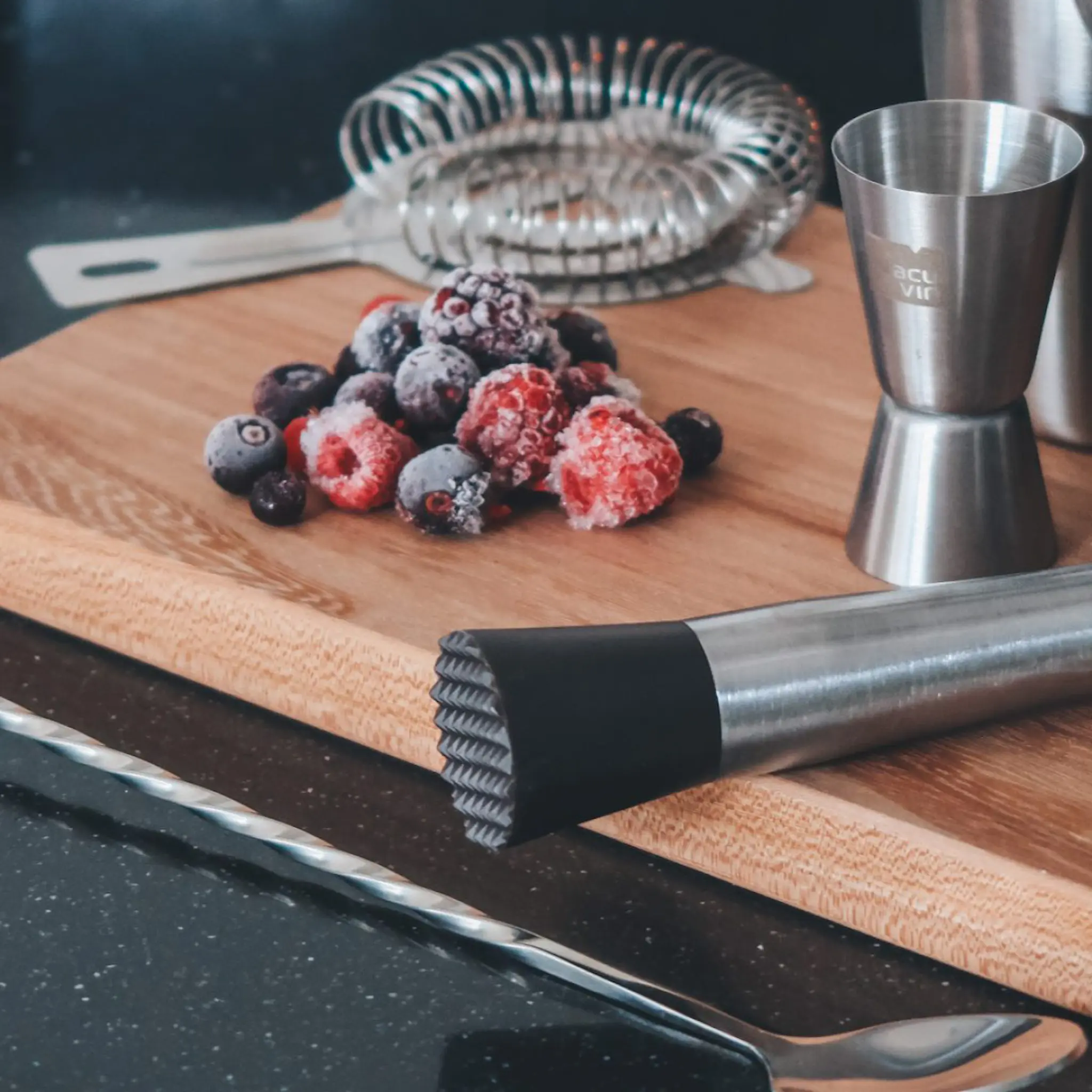 Vacu Vin Cocktail Muddler Silver/Svart