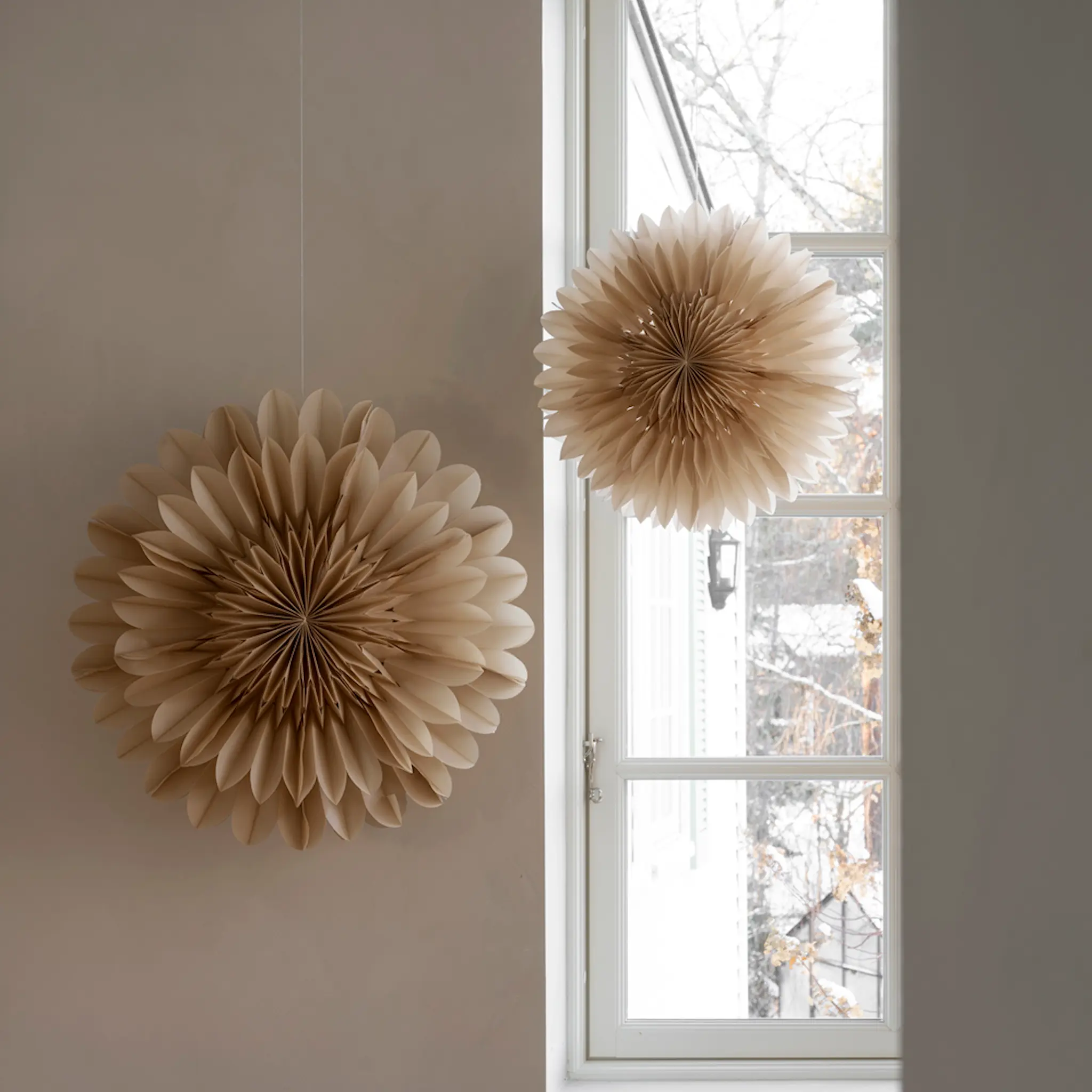 Watt & Veke Lotus Julstjärna 60 cm Beige