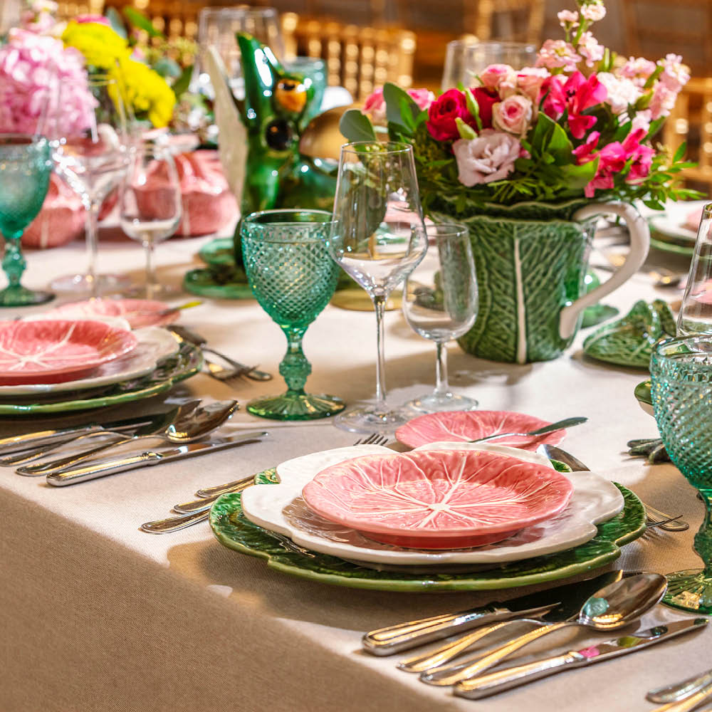 Bordallo Pinheiro Cabbage Lautanen 26,5 cm Vaaleanpunainen