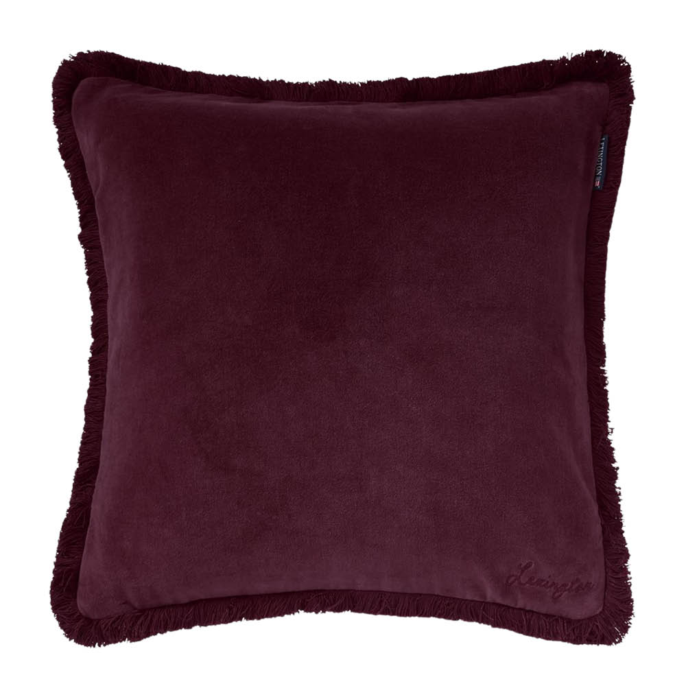 Lexington Fringe kuddfodral sammet 50x50 cm fig