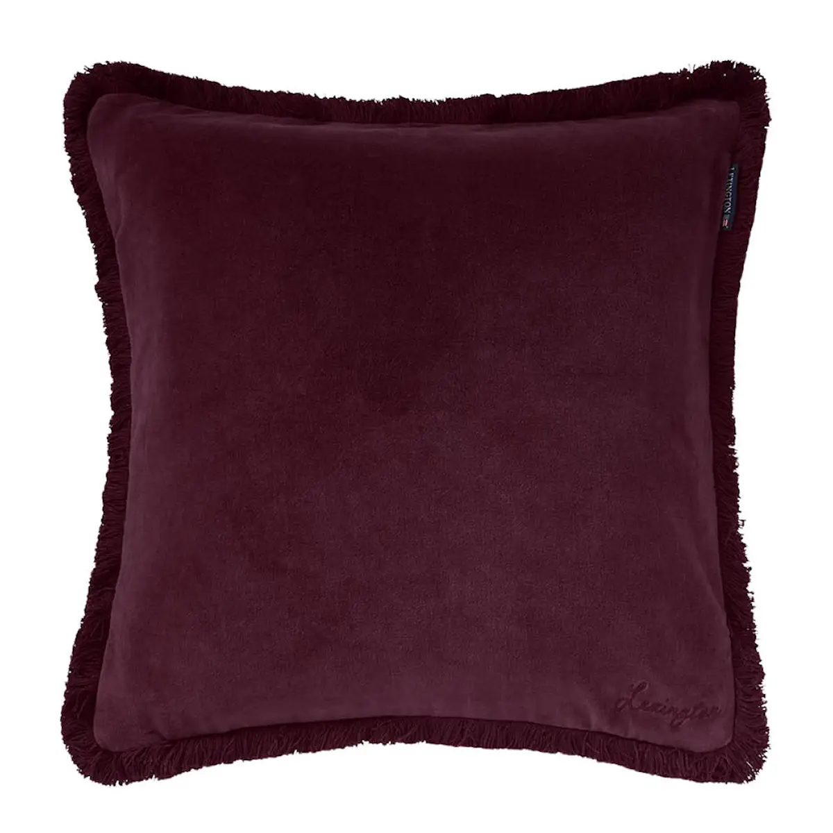 Lexington Fringe kuddfodral sammet 50x50 cm fig
