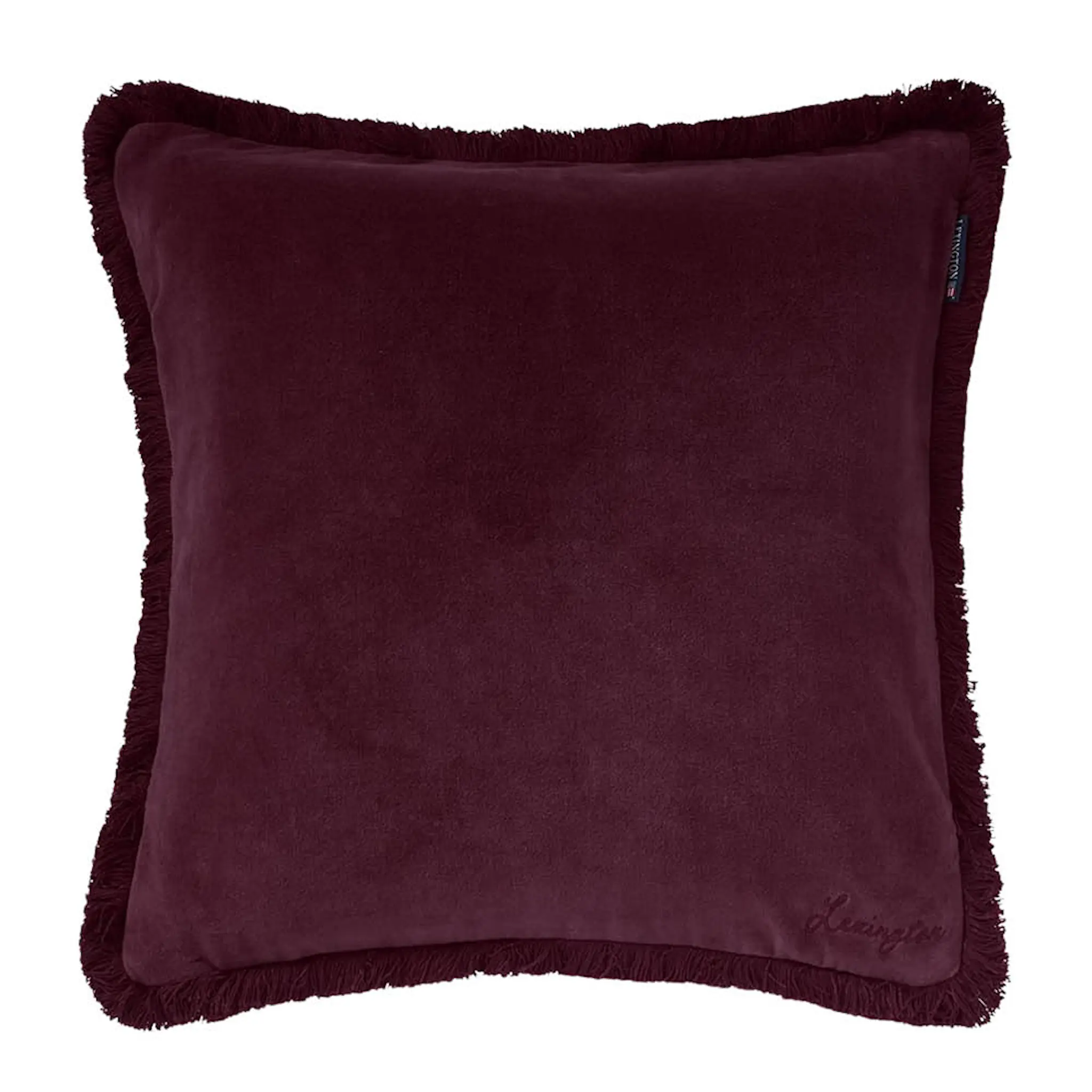 Lexington Fringe kuddfodral sammet 50x50 cm fig