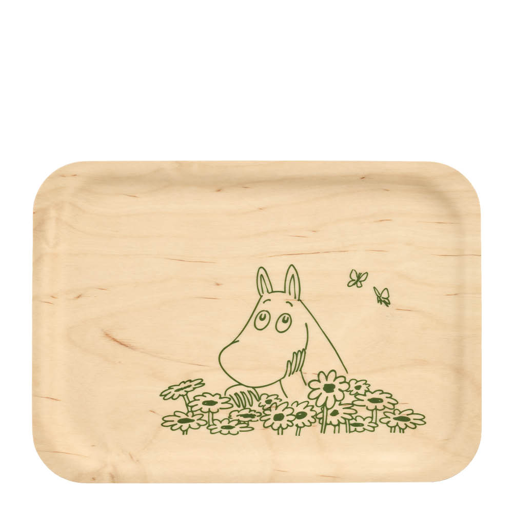 Muurla Muumi Tarjotin kesäflirtti 27x20cm Valkoinen