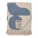 Agno pläd 160x130 cm blå/vit