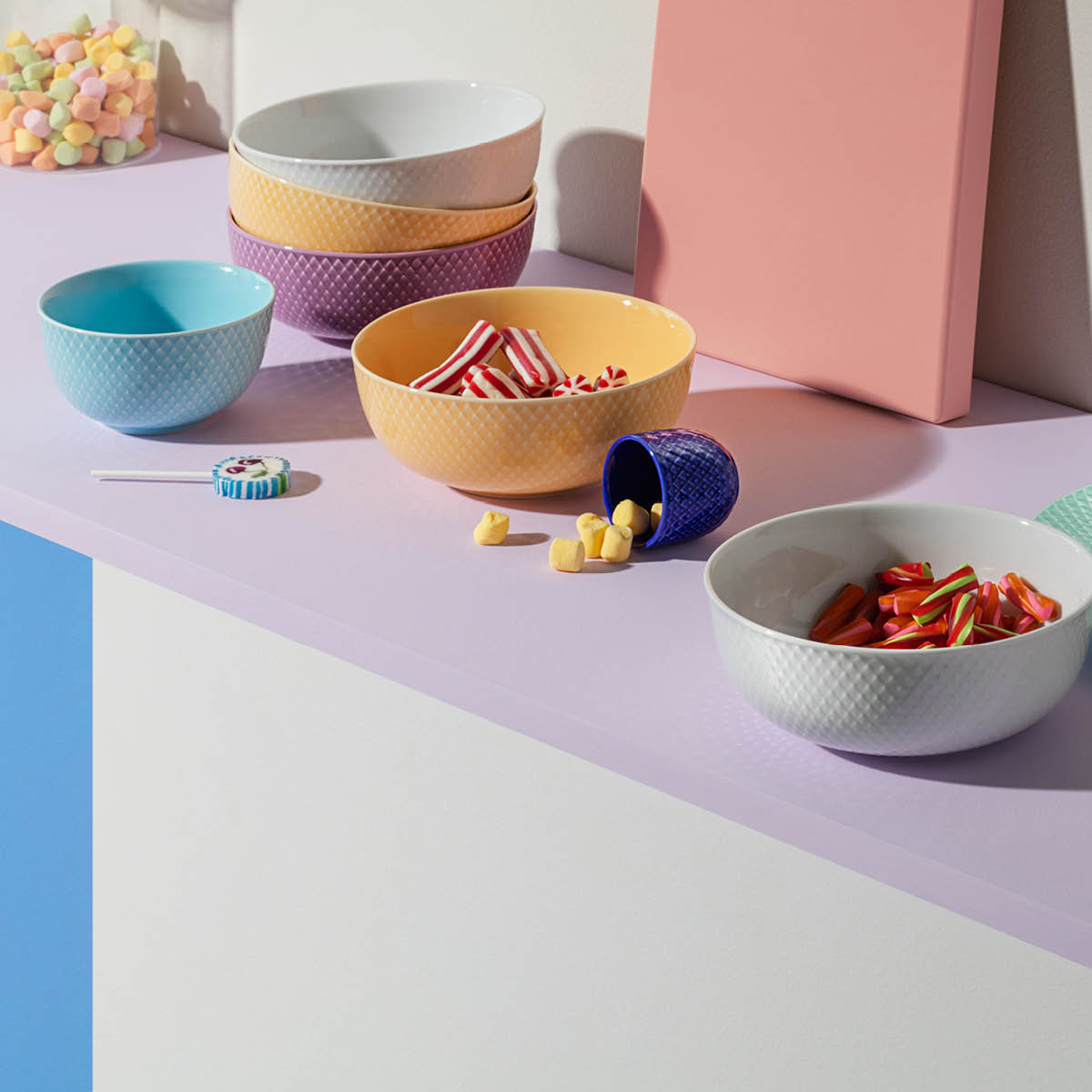 Lyngby Porcelæn Rhombe Color Kulho 11 cm Turkoosi