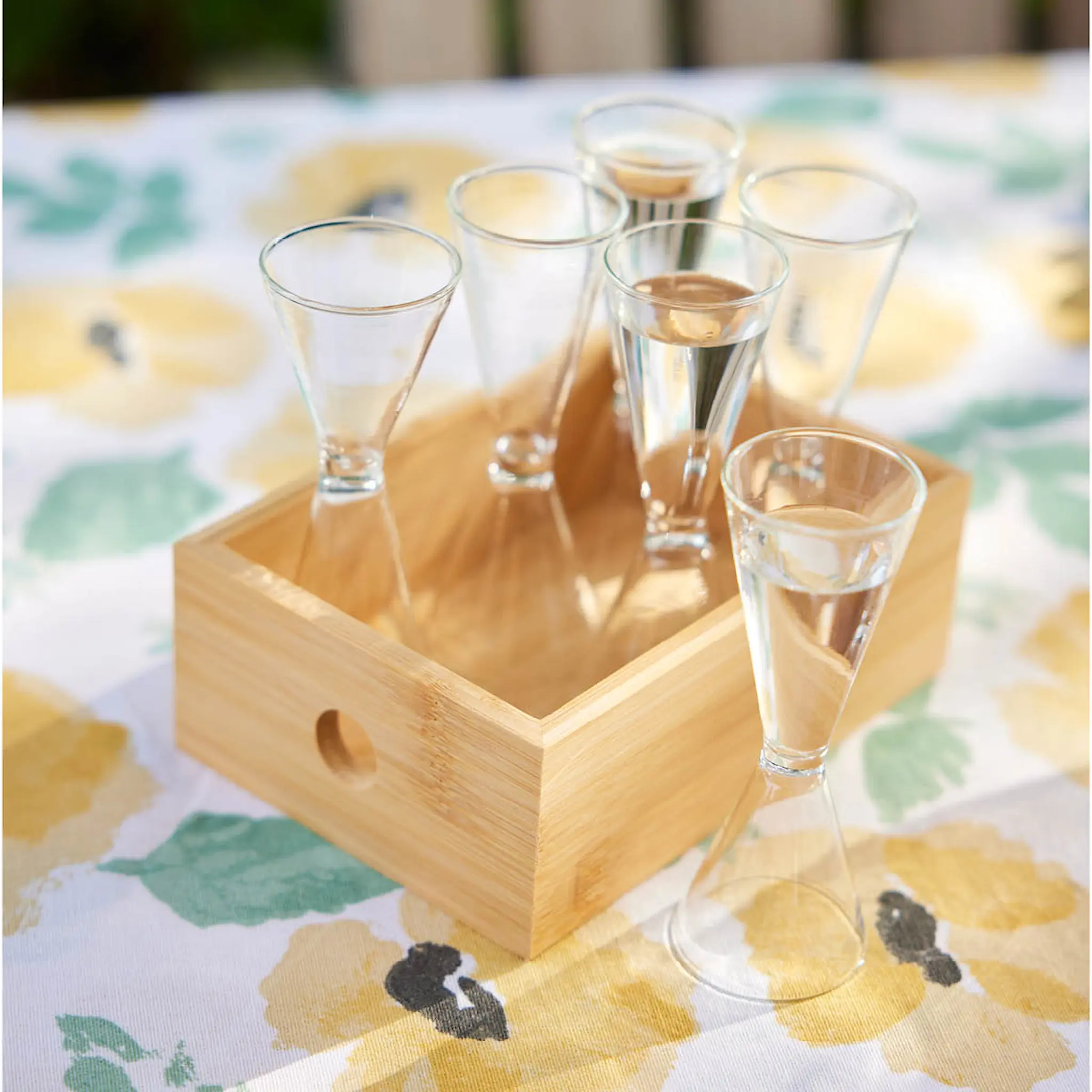 Sagaform Nature Snaspset i Box 6 glas 2-4 cl Klar/Bambu