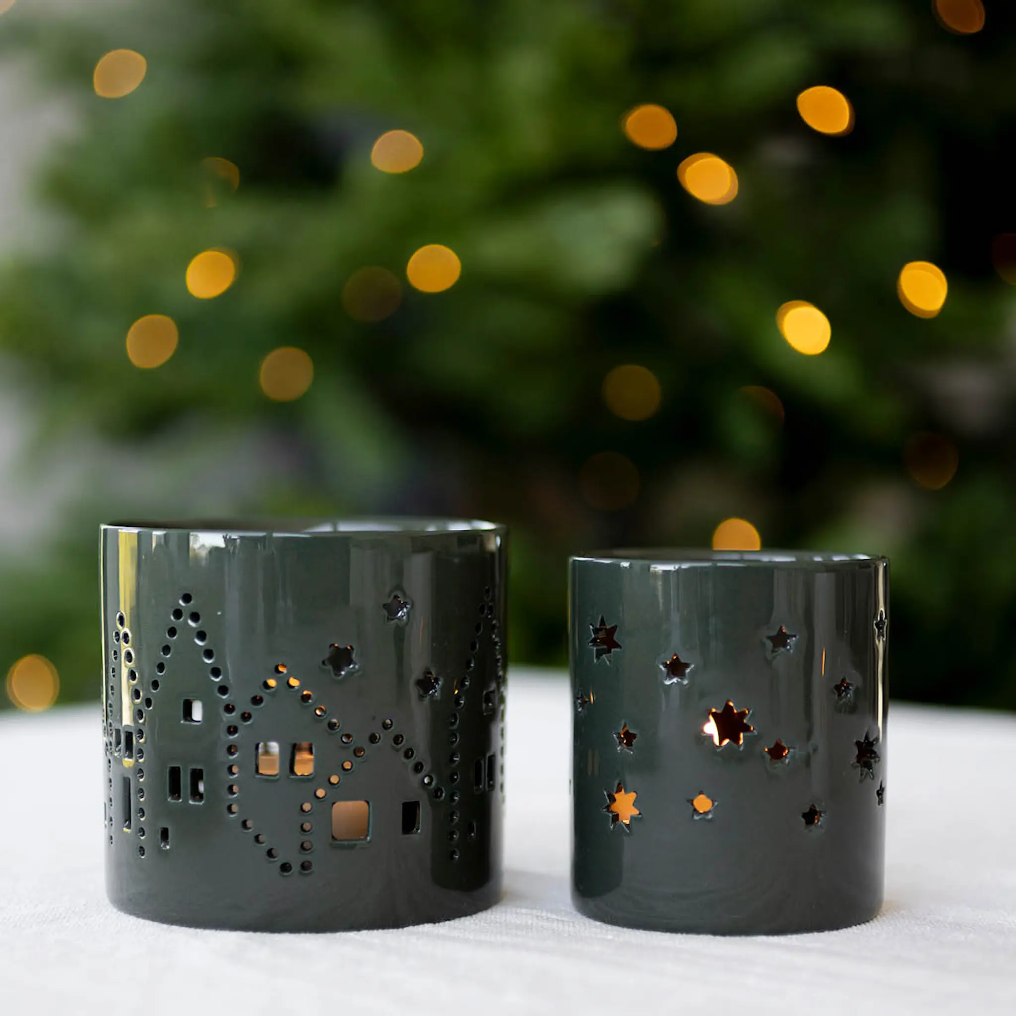 Sögne Home Kynttilälyhty tähti 6 cm Vihreä