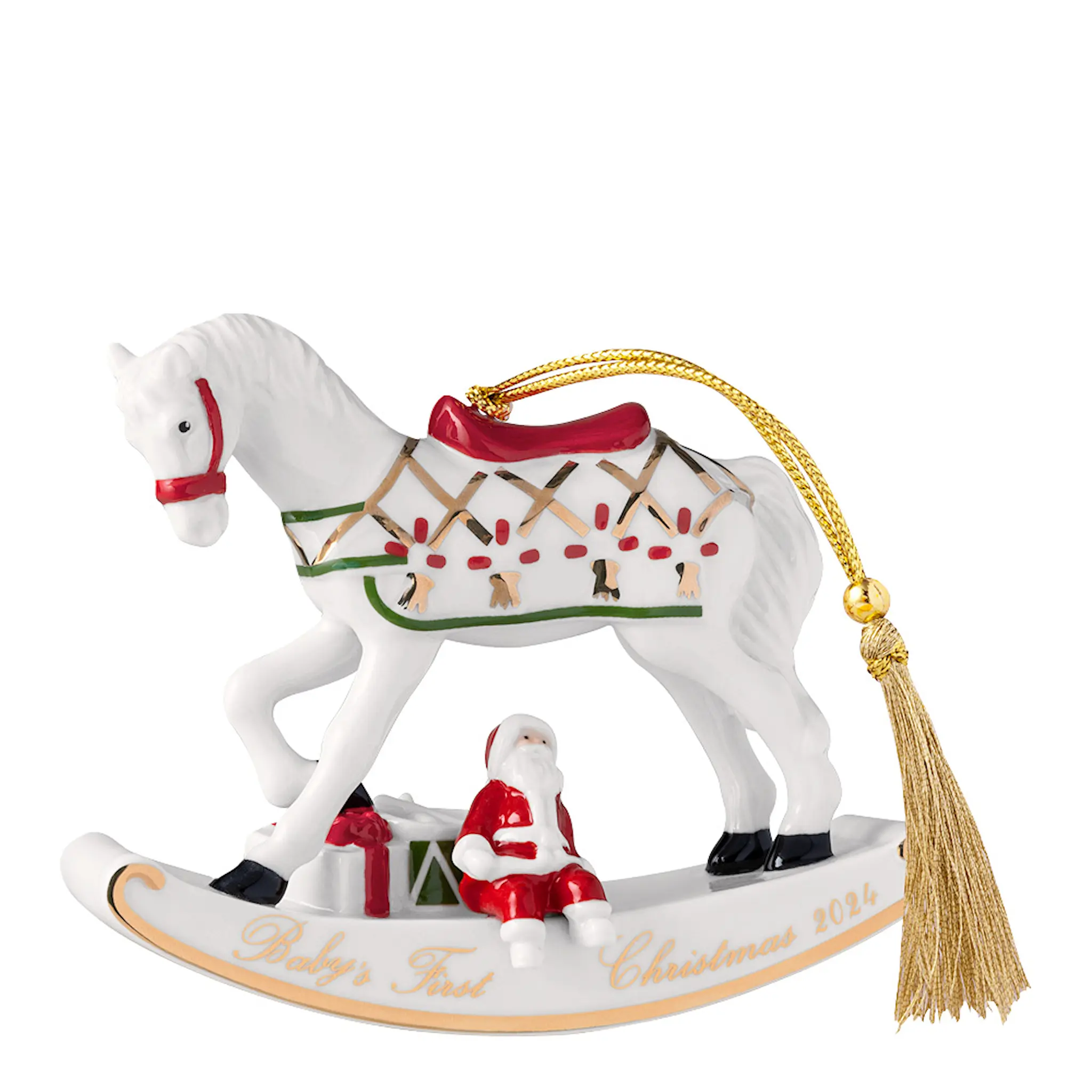 Villeroy & Boch Christmas Classic julgranspynt gunghäst 10 cm vit