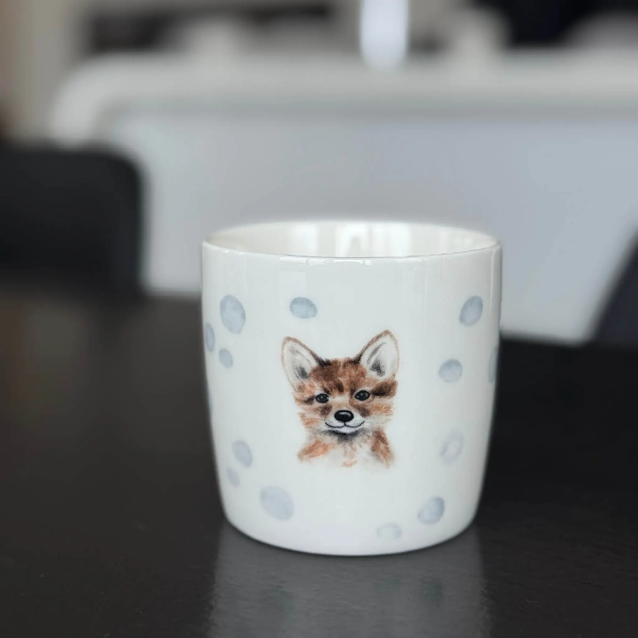 Sögne Home Barnmugg Räv 25 cl vit