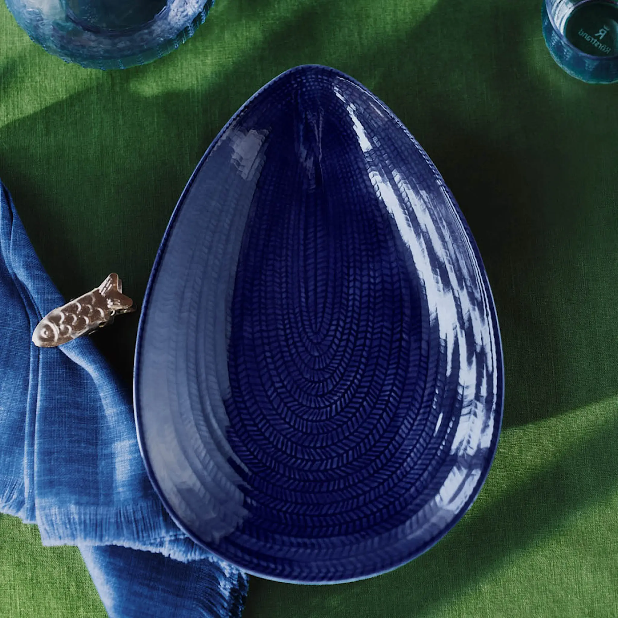 Rörstrand Blå Eld Tarjoiluastia 24x35 cm Sininen