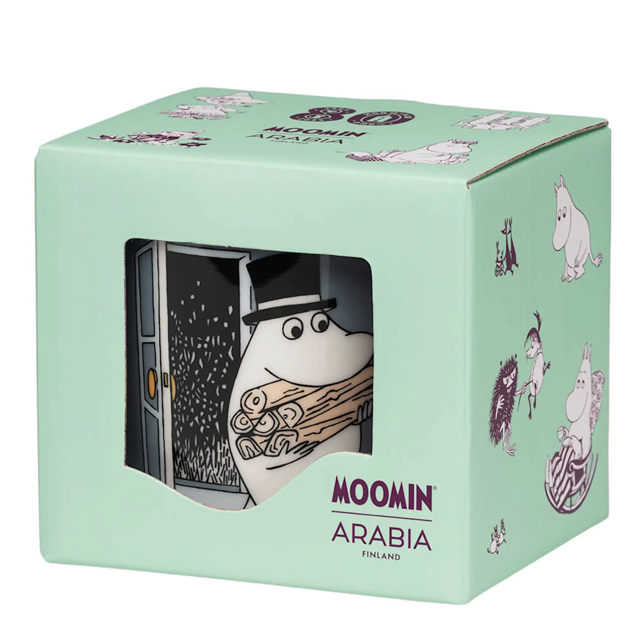 Moomin Arabia Muminmugg 30 cl Muminpappan 80 år med presentask