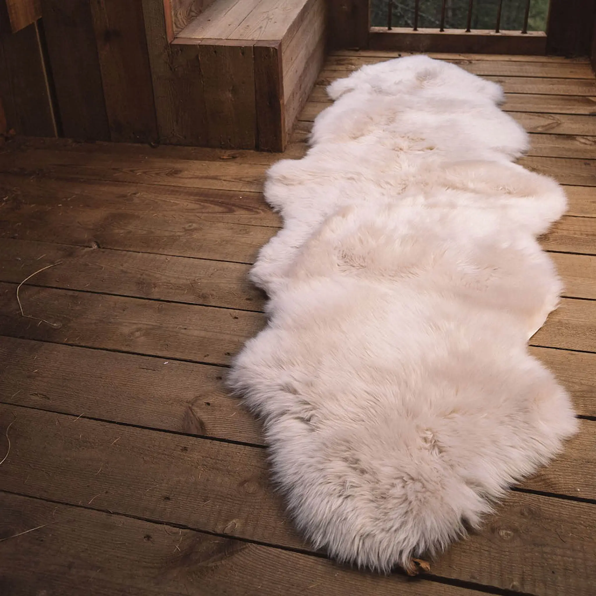 Natures Collection Fårskinn New Zealand lång ull 160 cm linen