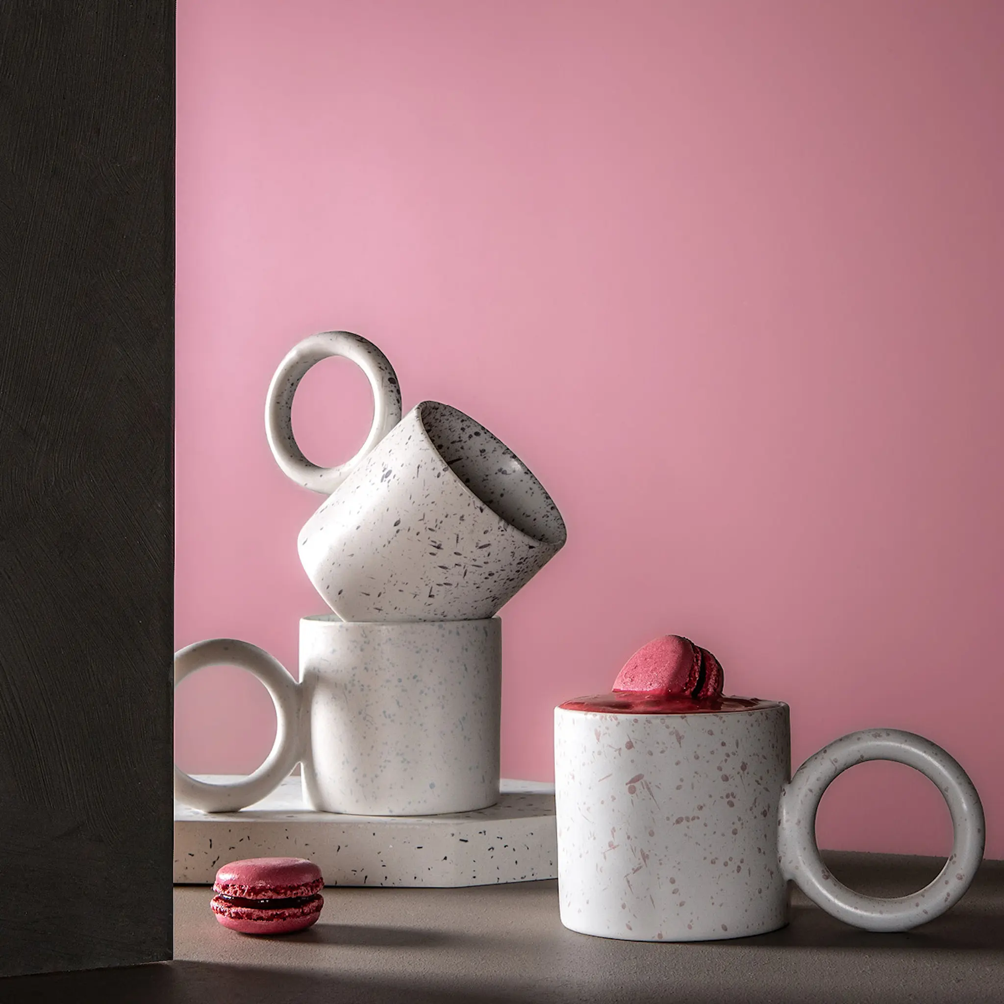 Modern House Art Mugg 25 cl Vit/blå