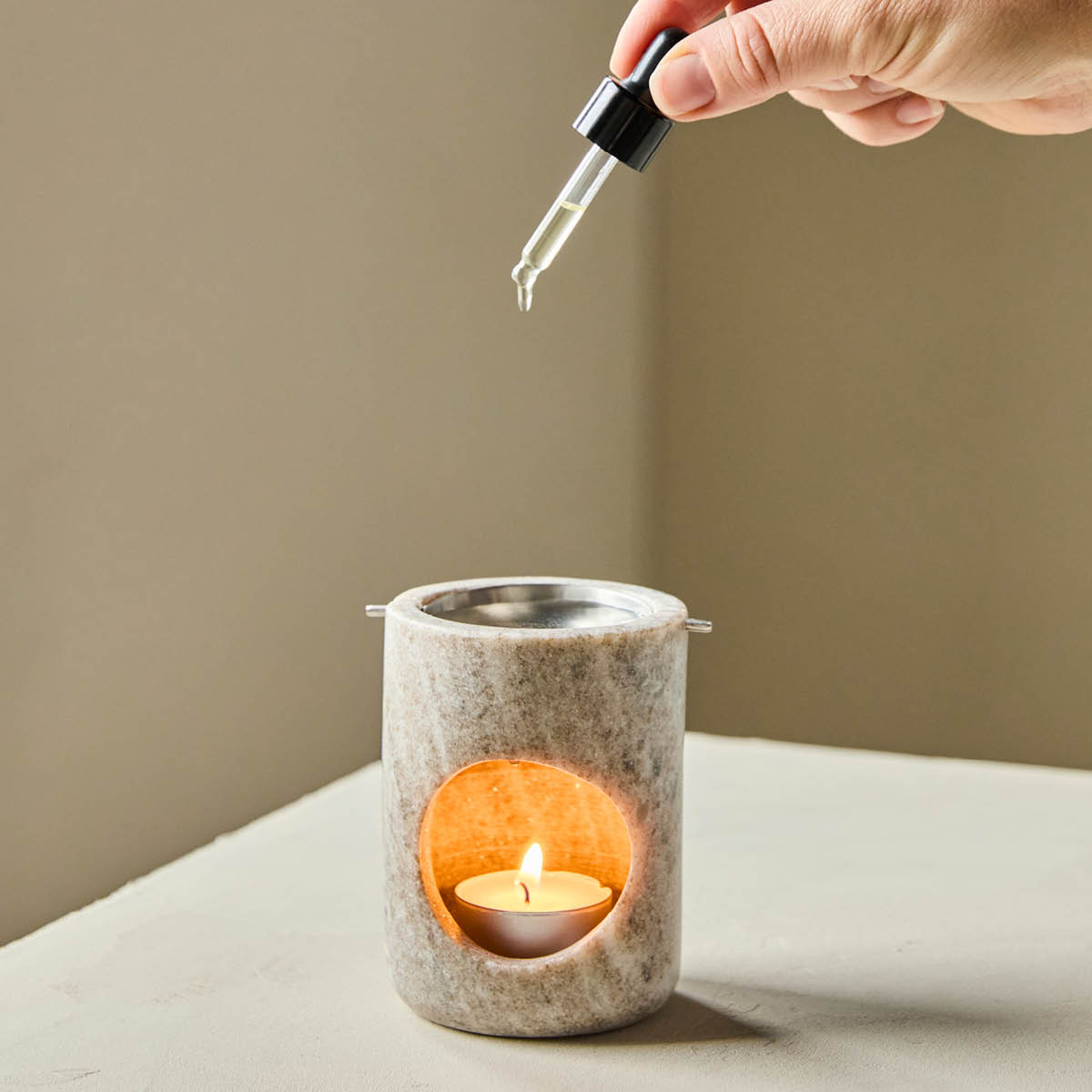 Meraki Marble Öljypoltin Beige/Hopea