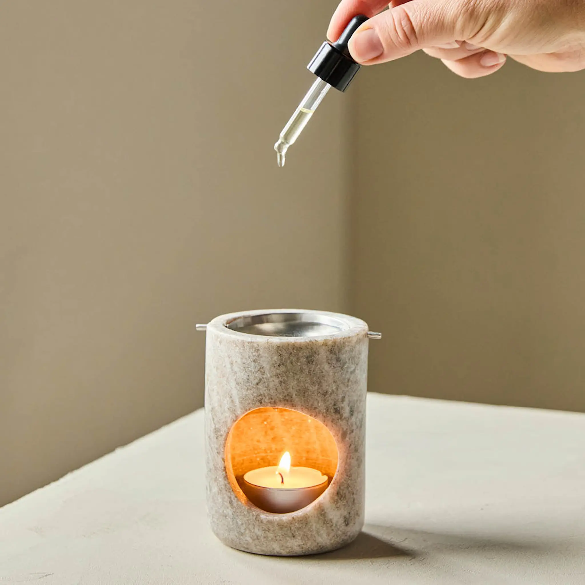 Meraki Marble Öljypoltin Beige/Hopea