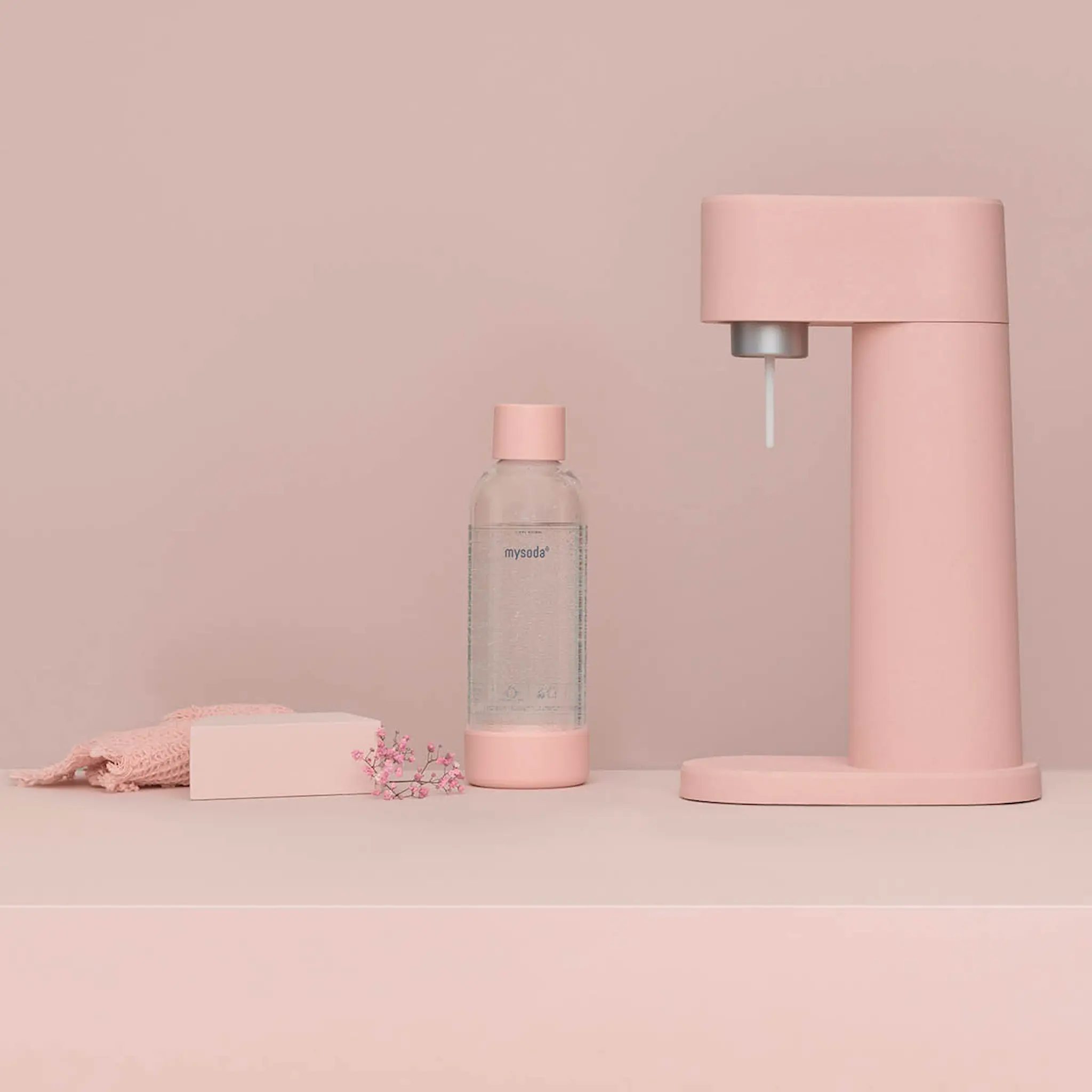 Mysoda Woody kullsyremaskin uten sylinder rosa