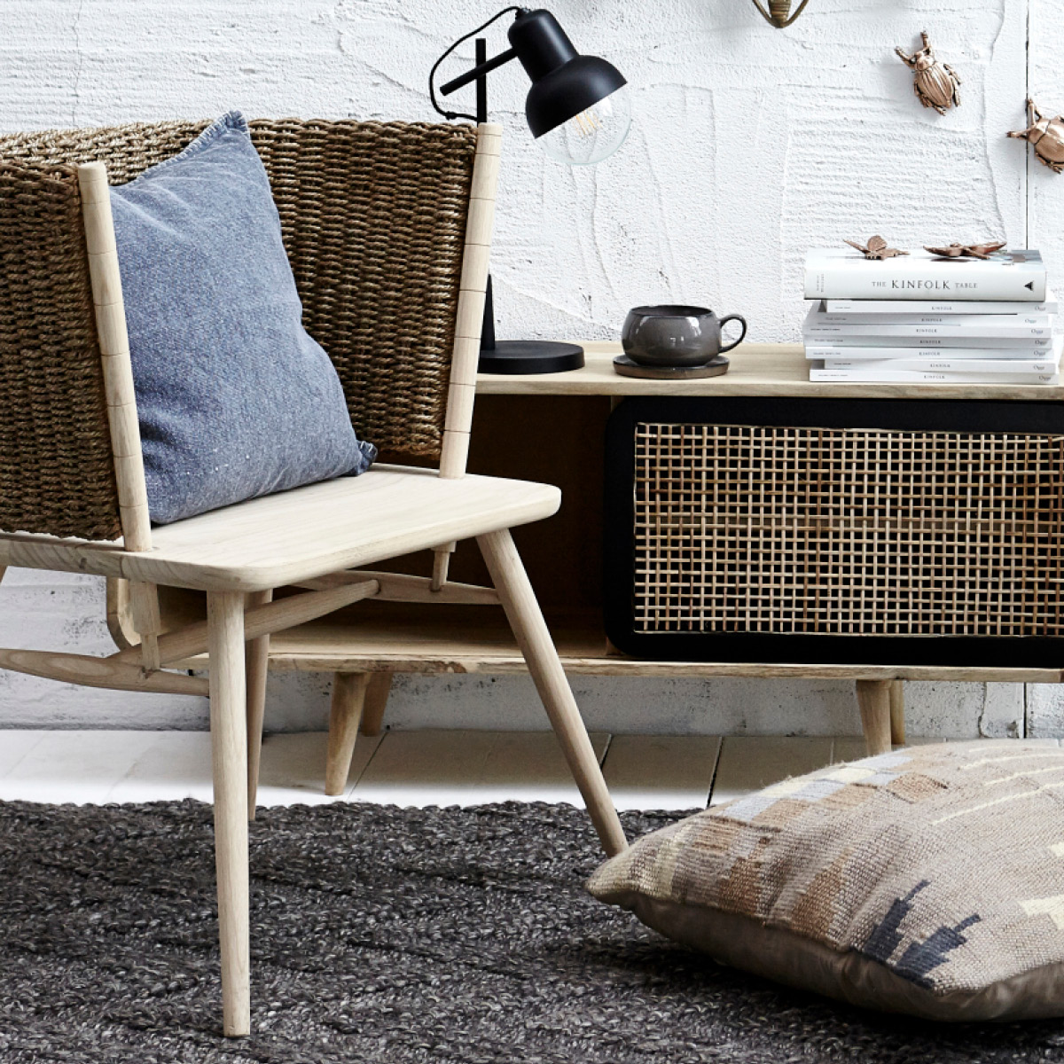 Lene Bjerre Amera Kuppi ja aluslautanen 40 cl Harmaa