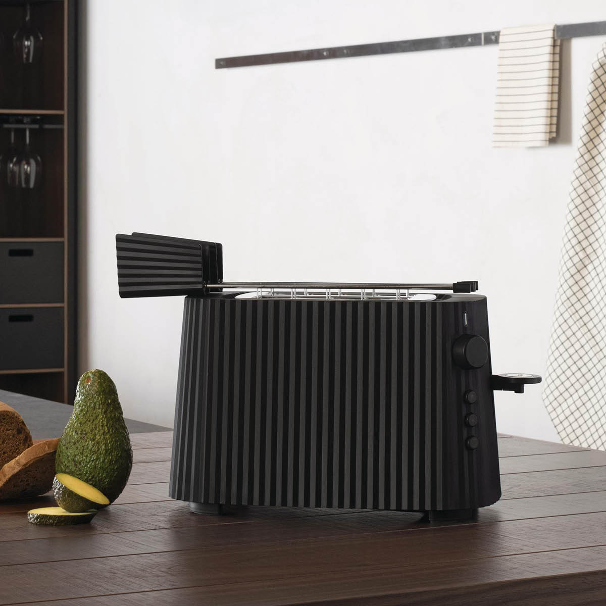Alessi Plissé Brödrost 2 skivor Svart