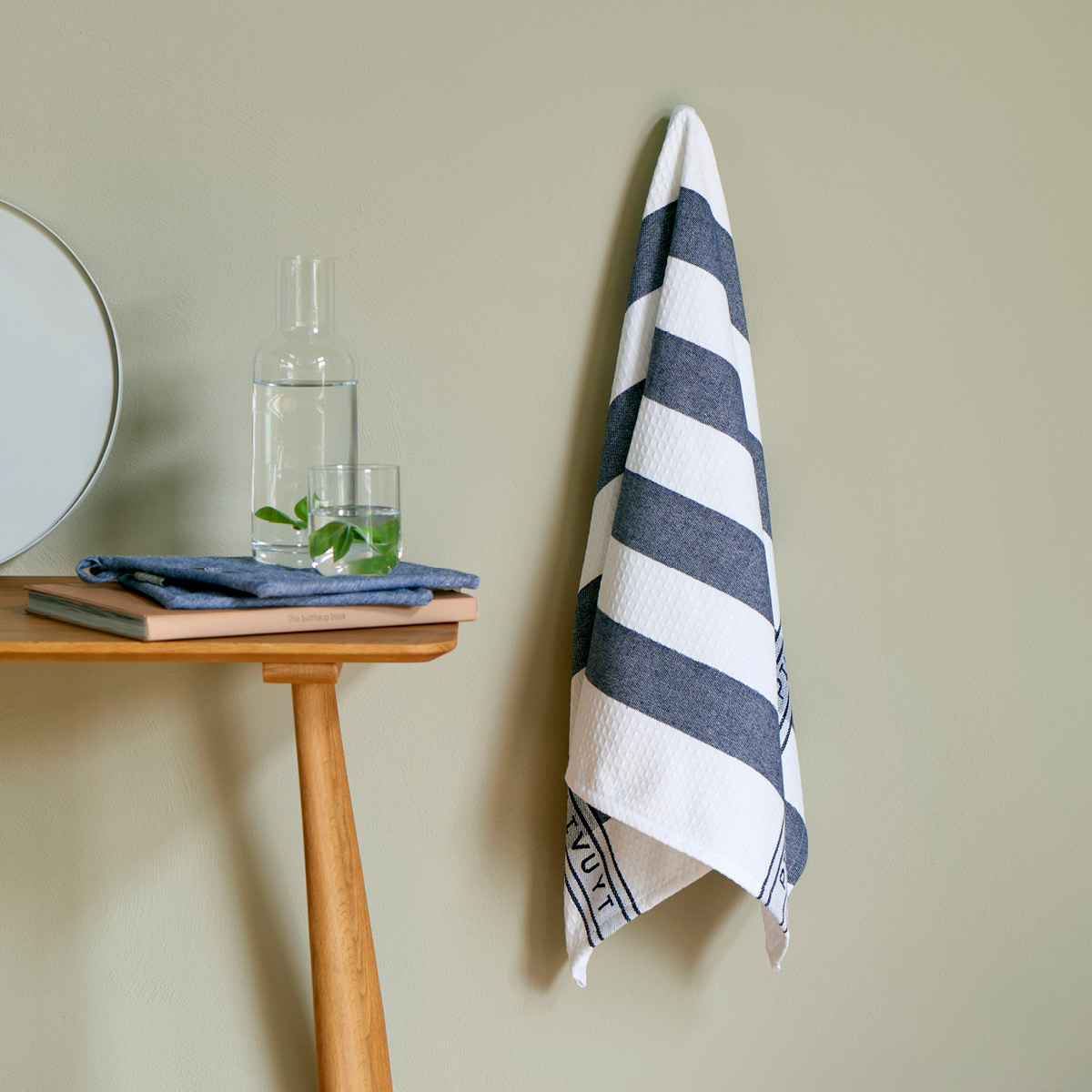 Pillivuyt Kökshandduk 90x60 cm blå/vit