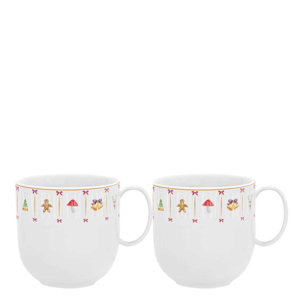 Aida Occasions Cozy Christmas krus 35 cl 2 stk hvit