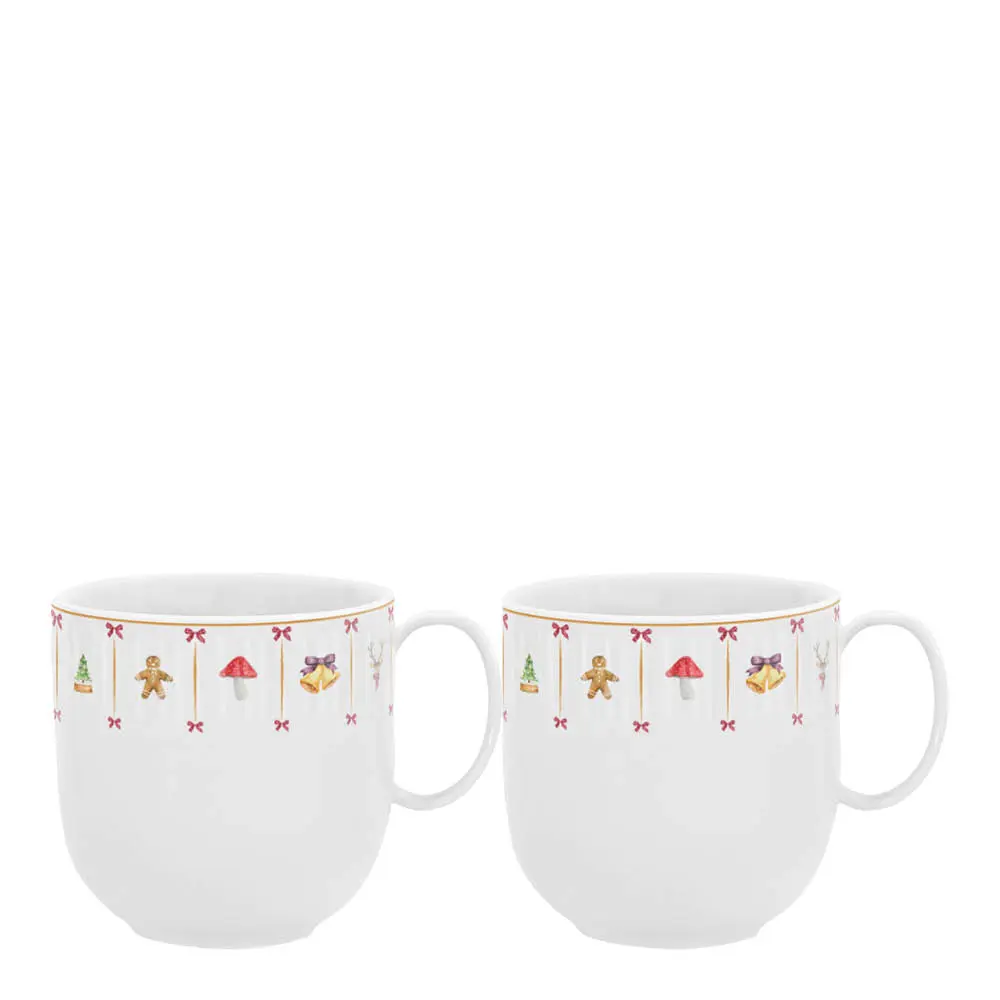Occasions Cozy Christmas krus 35 cl 2 stk hvit