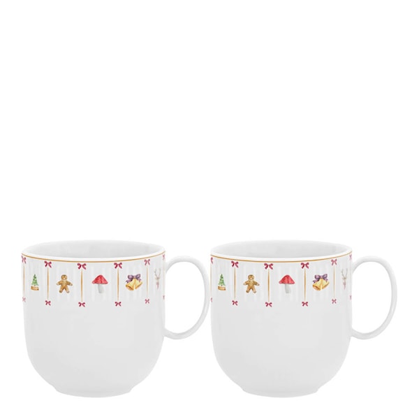 Occasions Cozy Christmas mugg 35 cl 2-pack vit