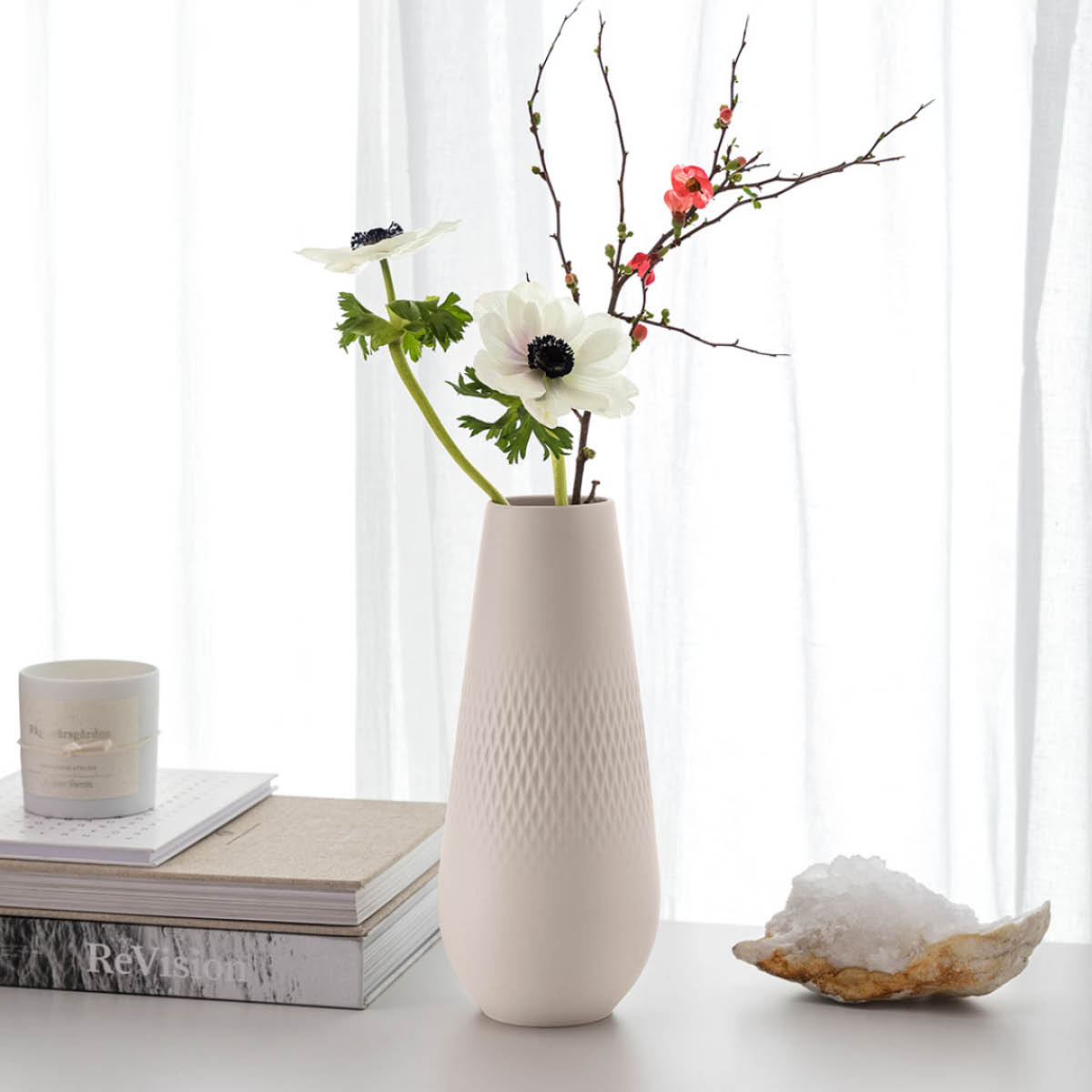 Villeroy & Boch Collier Carre vase 26 cm beige