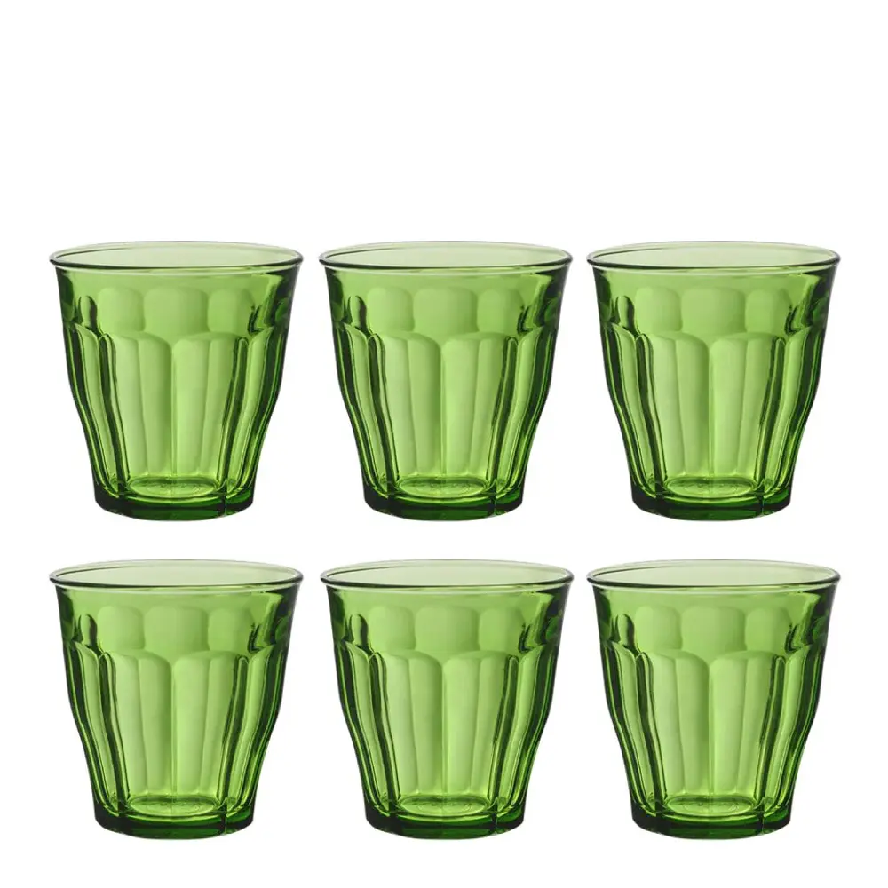 Picardie vannglass 25 cl 6 stk grønn