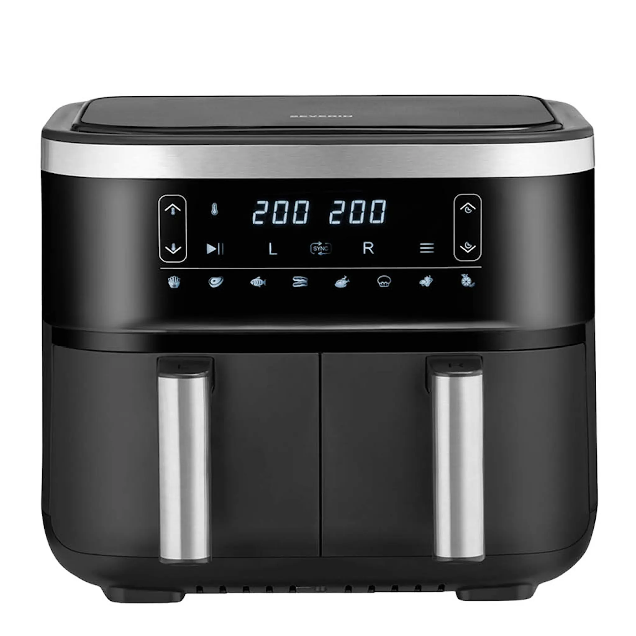 Severin Airfryer kaksoiskori FR2453 2x4L 2850W musta