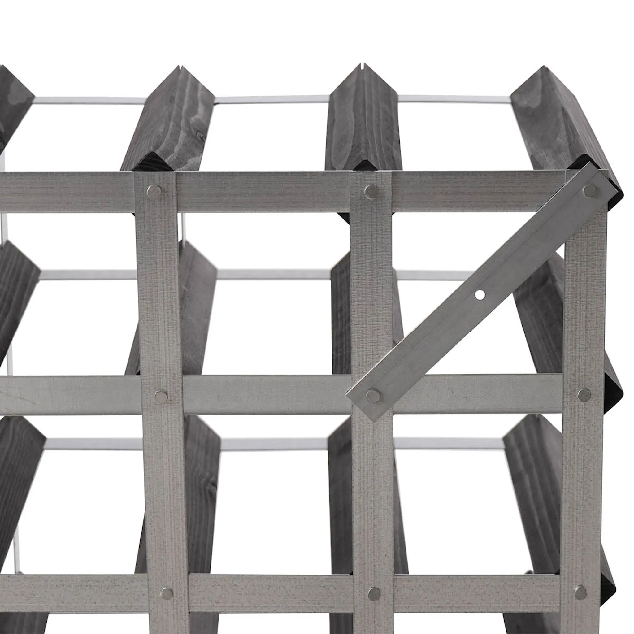 Traditional Wine Rack Vinställ 12 flaskor monterad svart