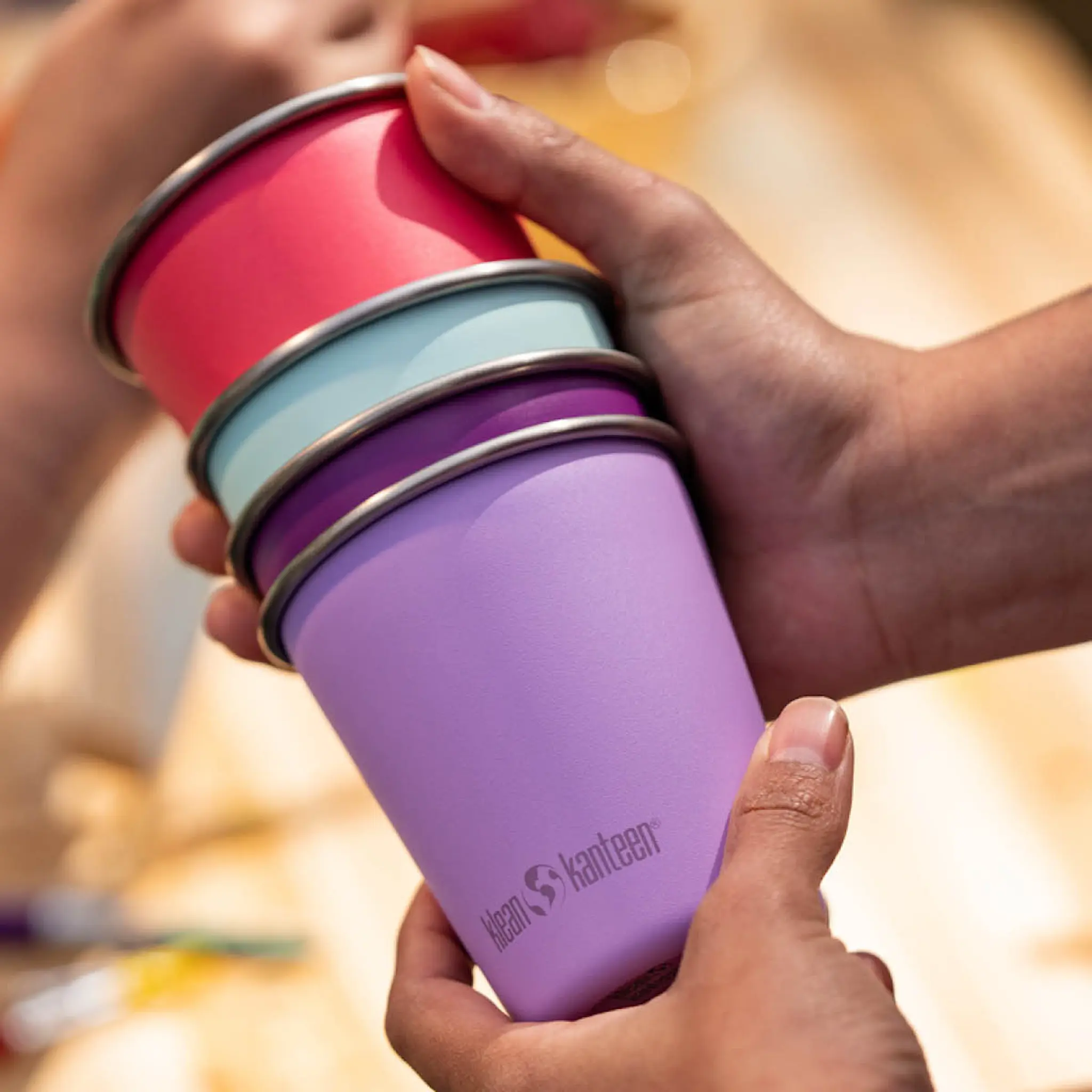 Klean Kanteen Stålkopp 30 cl 4 stk Butterflies