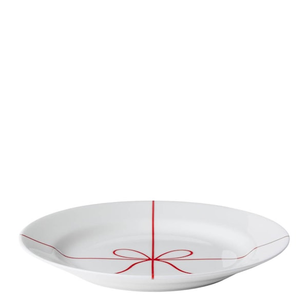 Julpaketet tallrik med bräm 18 cm röd