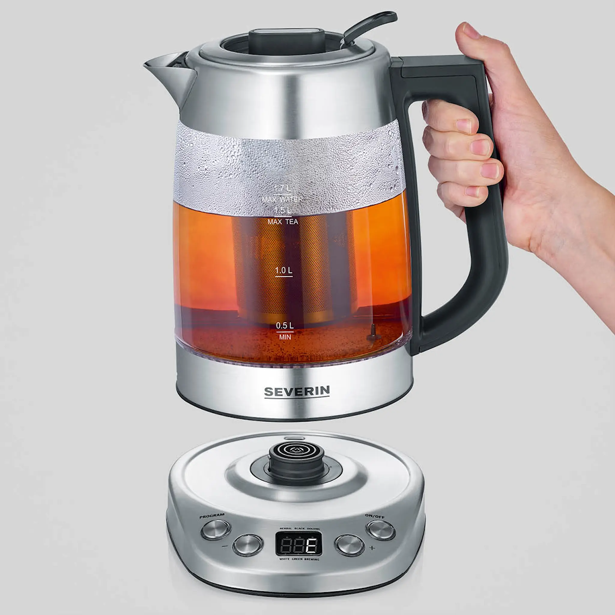 Severin Deluxe vattenkokare WK3480 1,7 L 3000W svart/silver