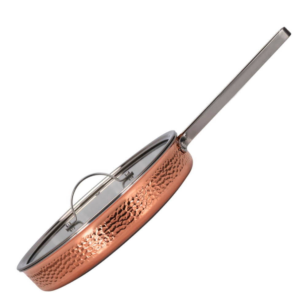 Vargen & Thor Modell Y Paistokasari lasikannella 28 cm Kupari