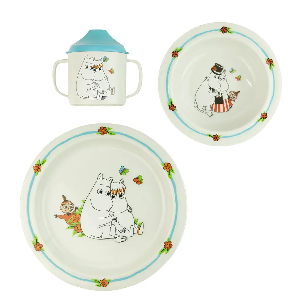 Muumi Lasten astiasto 3 osaa Valkoinen