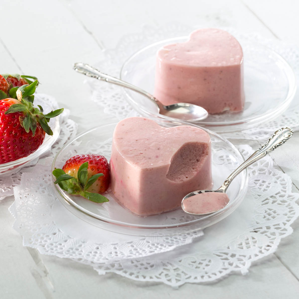 Lékué Silikonform hjärta 8 hål röd