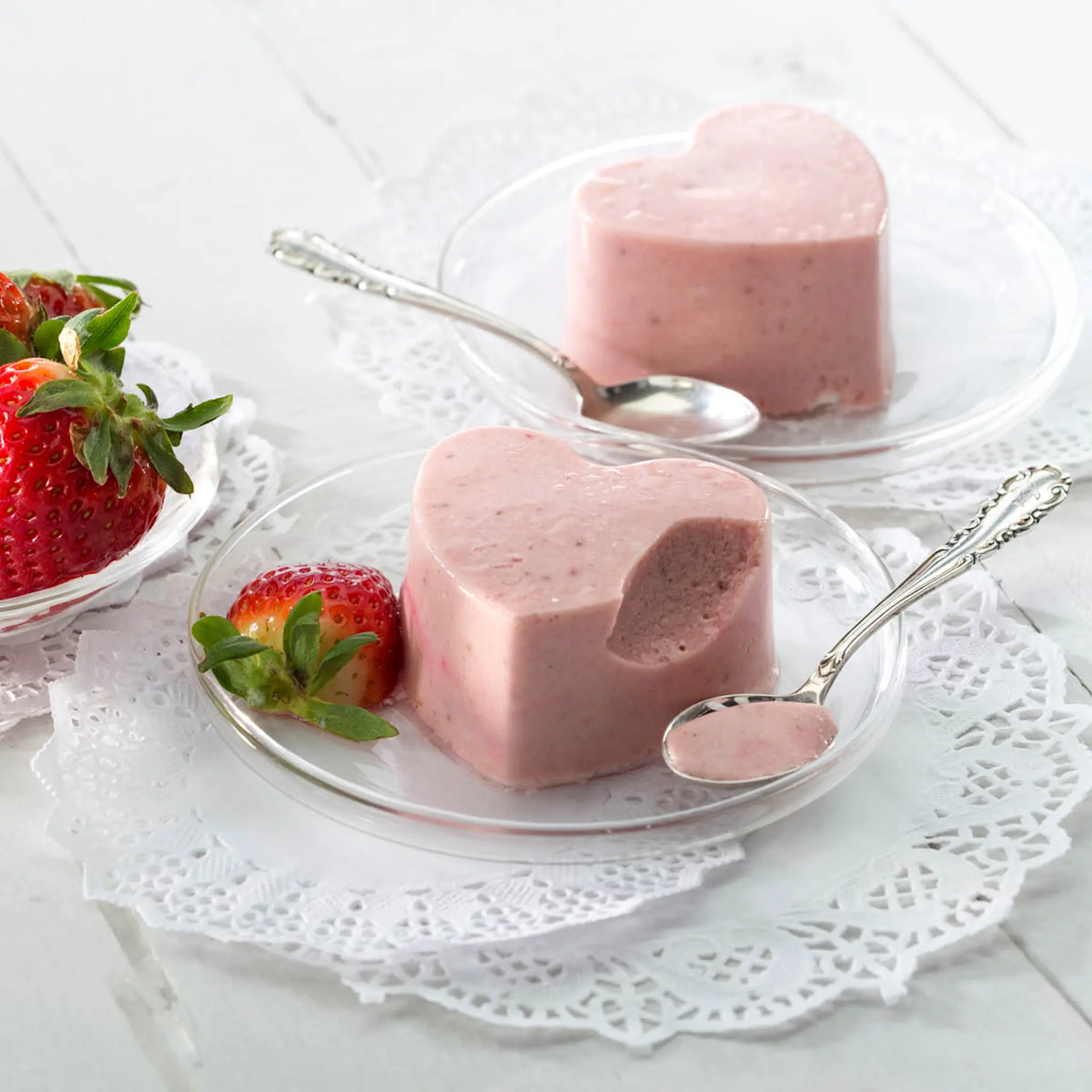 Lékué Silikonform hjärta 8 hål röd