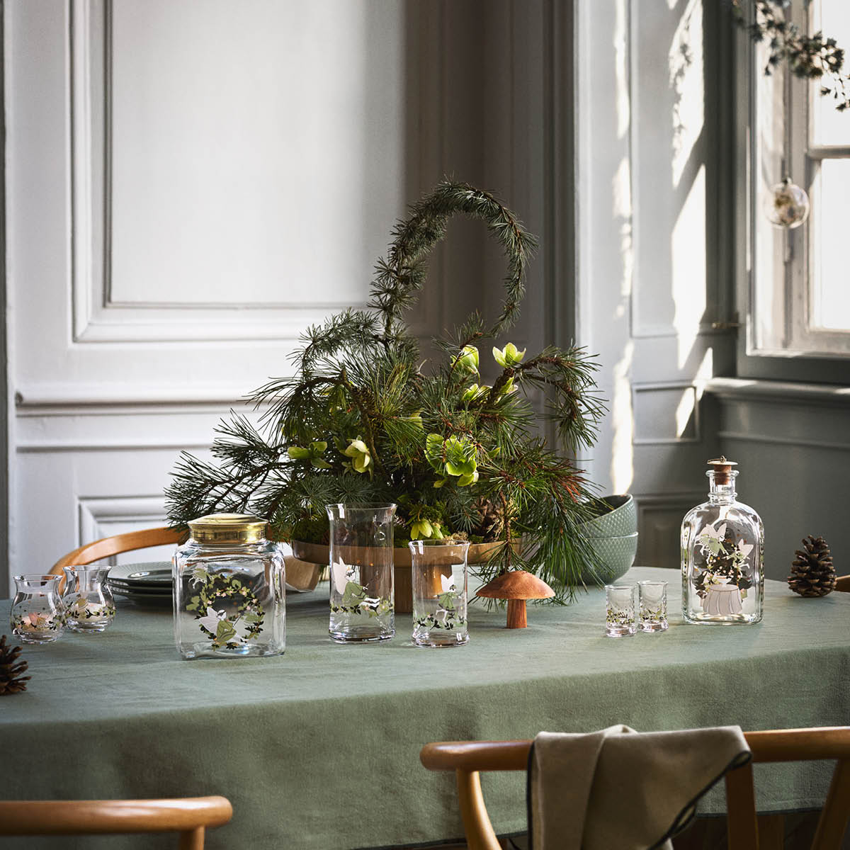 Holmegaard Christmas snapsilasi 2026 3 cl 2 kpl monivärinen