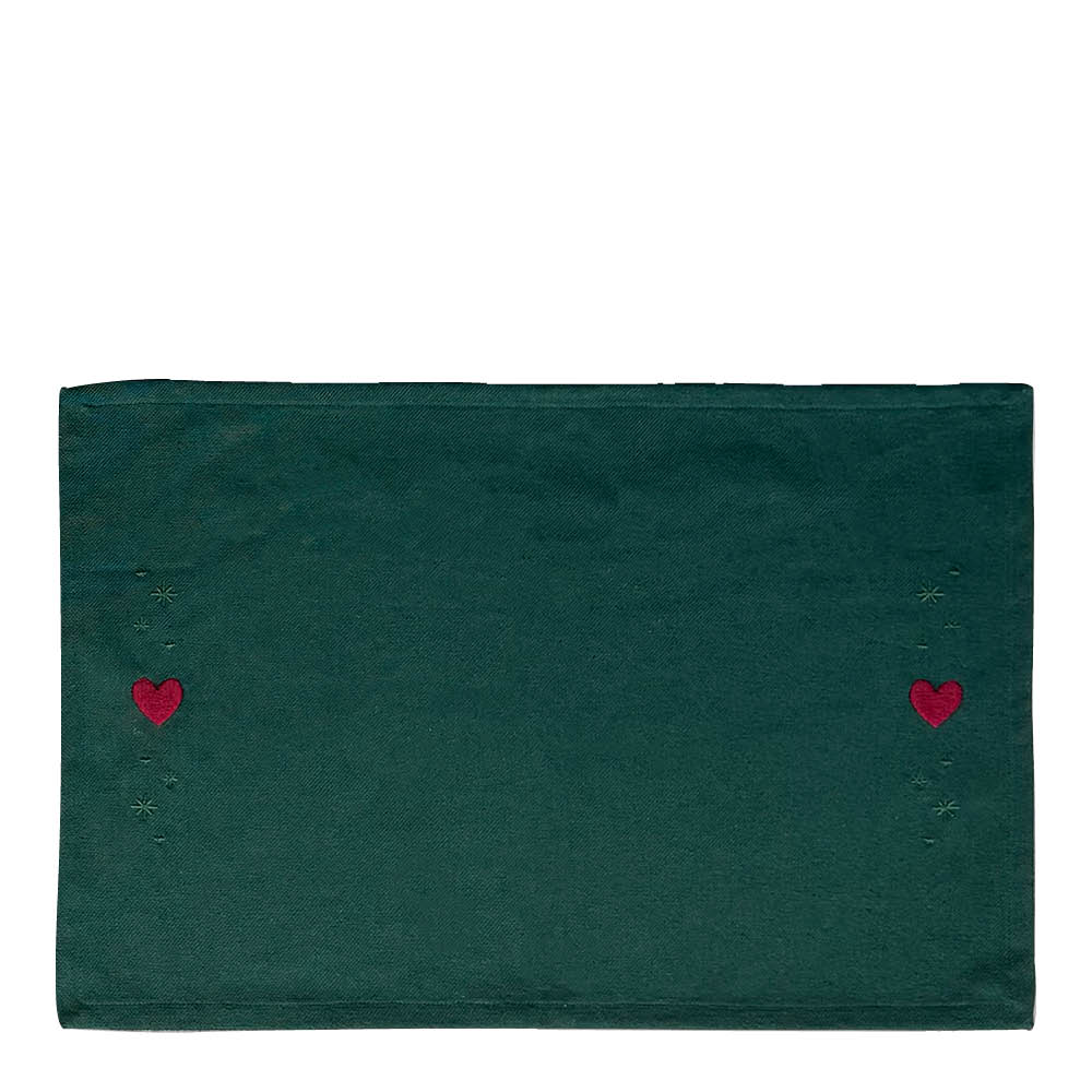Juna - Christmas Fable Pöytätabletti sydän 49x32 cm Vihreä