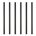 Sorrento Sugrör Glas 14,5 cm 6-pack Svart