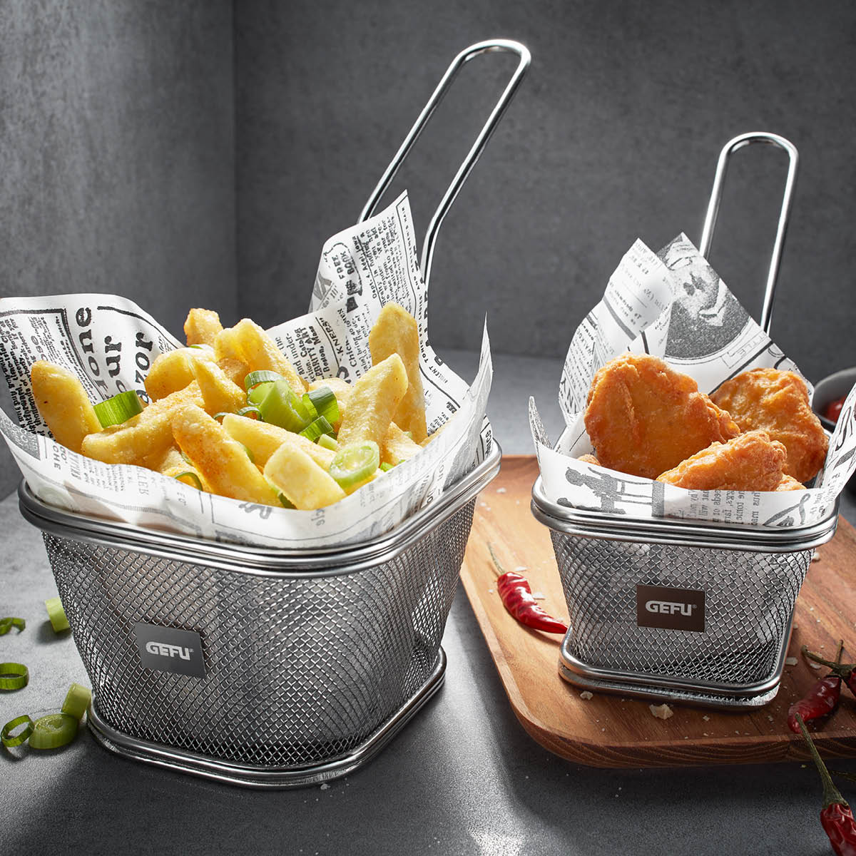 Gefu BBQ serveringskurv mini 10,5x9 cm stål